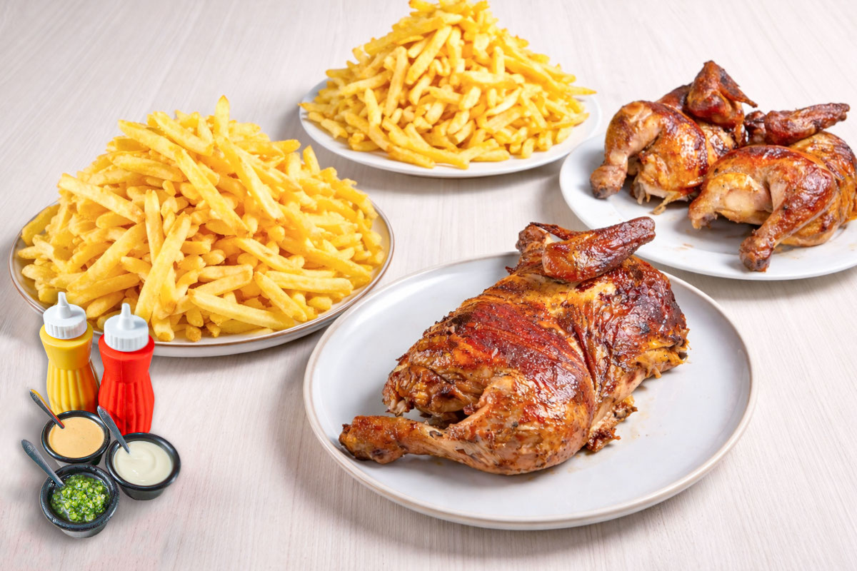 1 POLLO Y 1/2 CLASICOS - UNIDAD